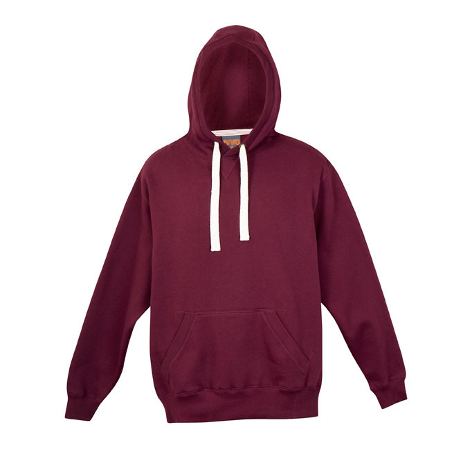 Adults Mens Brushed Heavy Fleece Hoodie - F808HP | Maroon