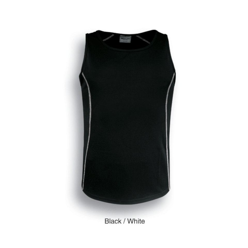 Mens Breezeway Polyester Singlet Breezeway Polyester - CT0926 | Black.White