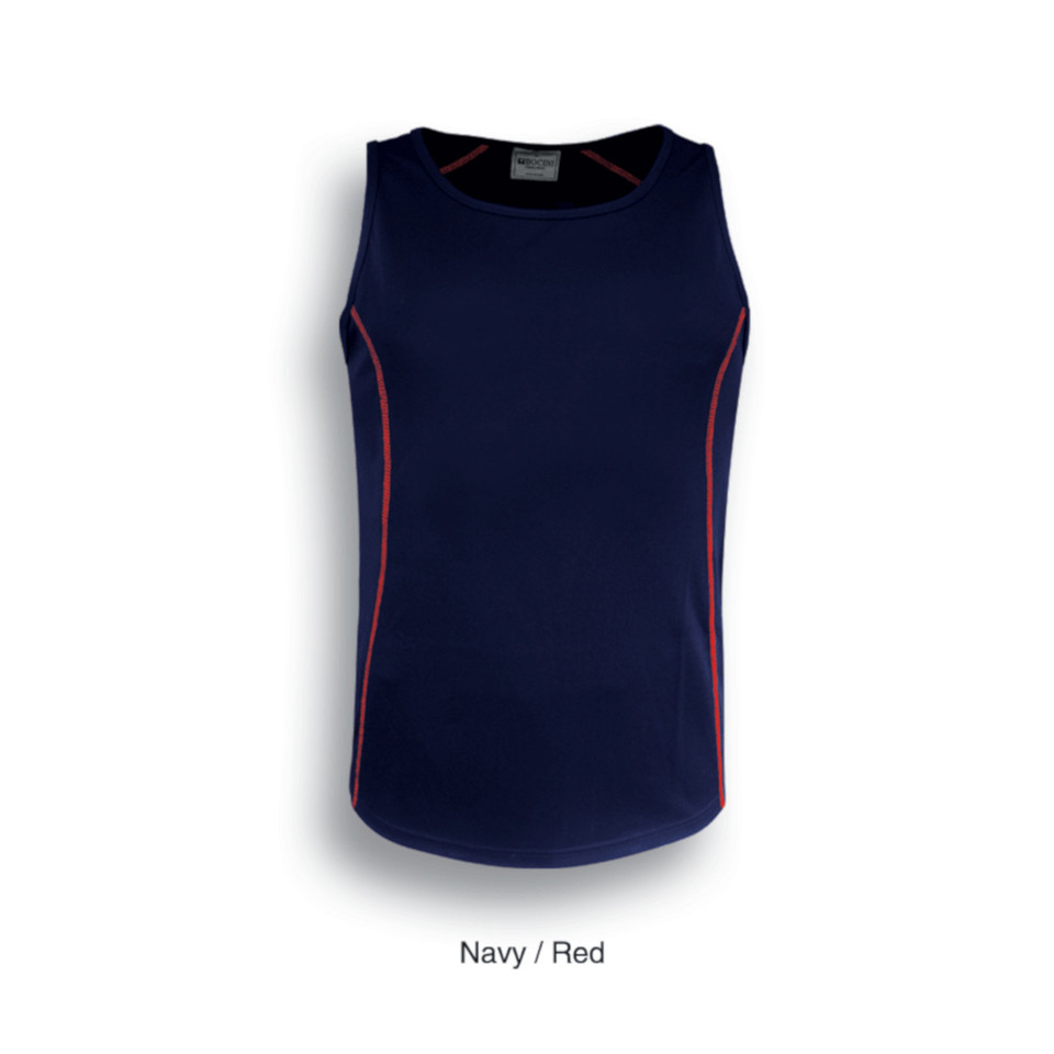 Mens Breezeway Polyester Singlet Breezeway Polyester - CT0926 | Navy.Red