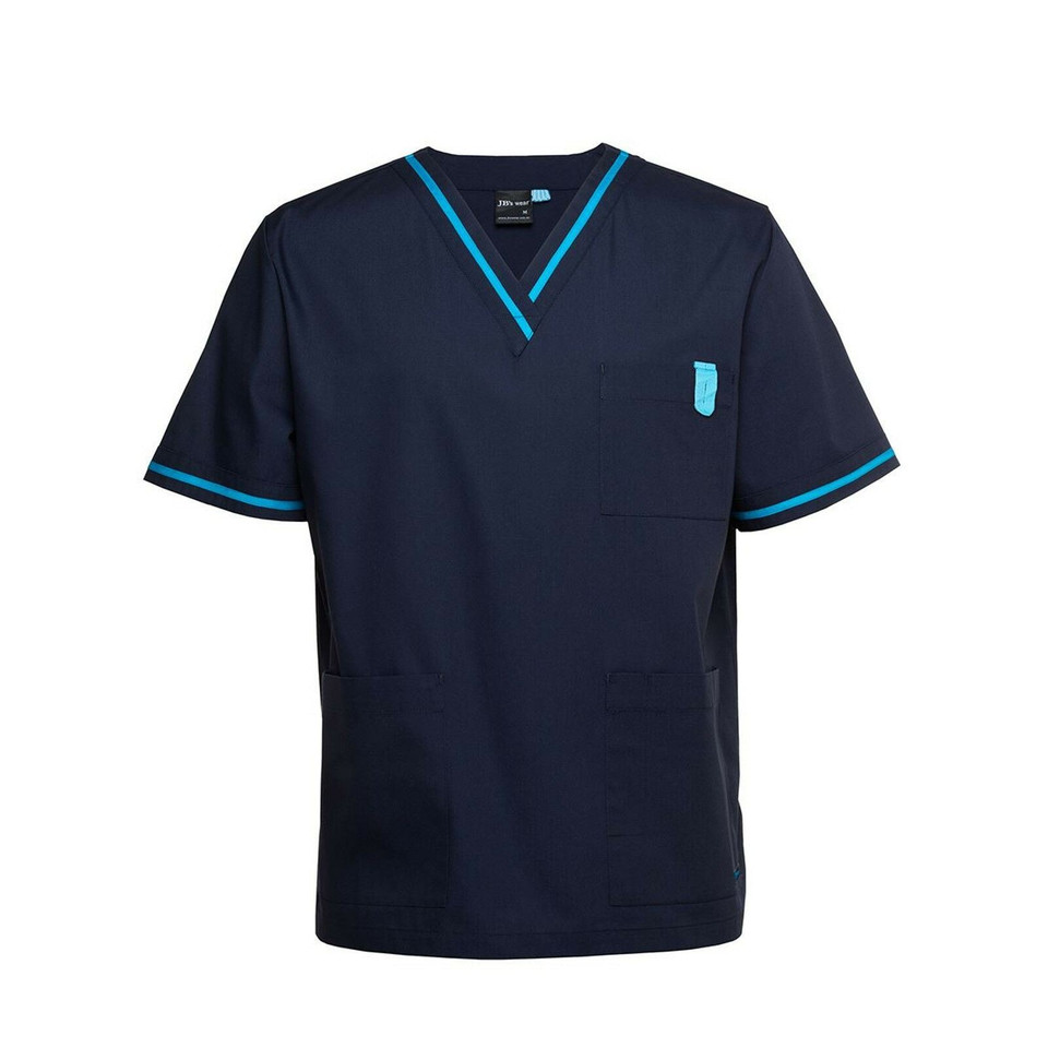 Adults Corporate Professional Care Scrubs Top - 4SCT | Navy.Aqua