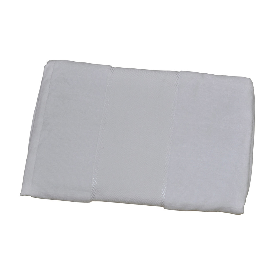 Cotton Terry Velour Large Bath Beach Towel - TW04A | White