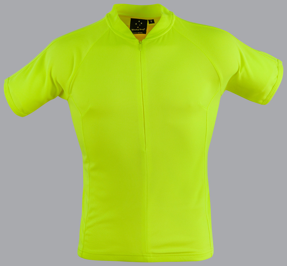 Short Sleeves Cycling Jersey Top - TS89 | Fluoro Yellow