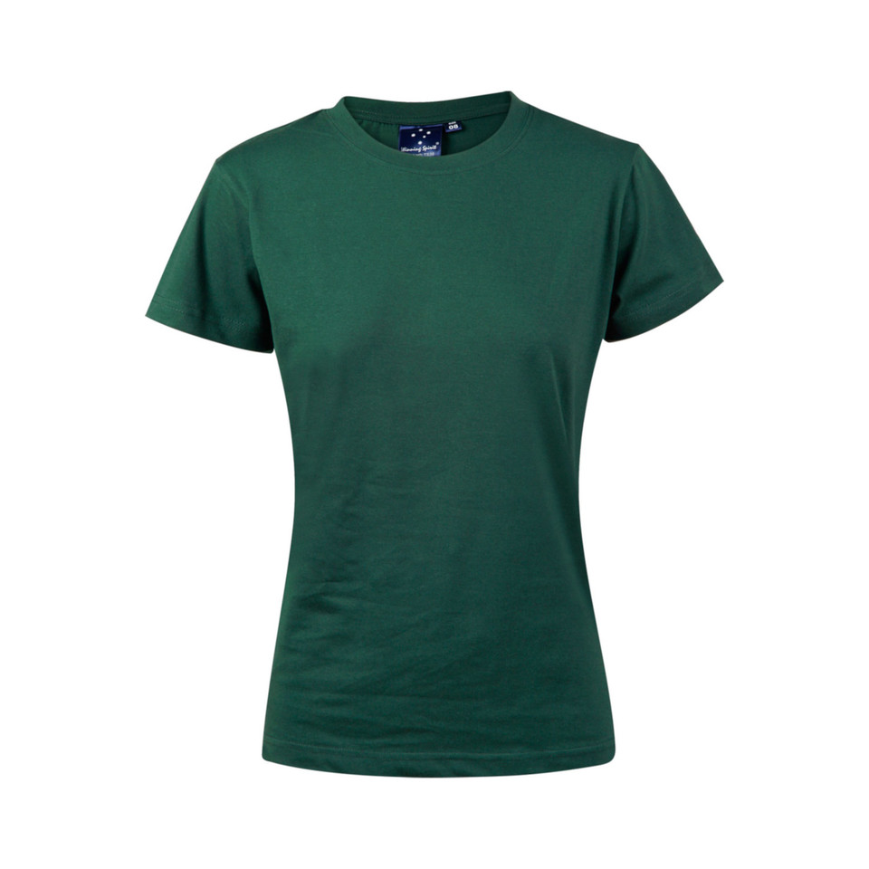 Ladies 100% Cotton Semi Fitted Tee - TS38 | Bottle Green