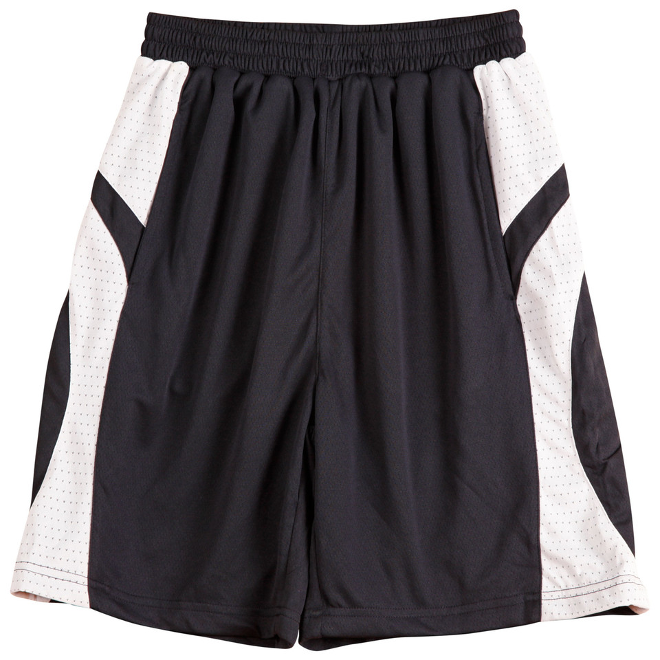 Children Cooldry Basketball Sport Shorts - SS23K | Black.White