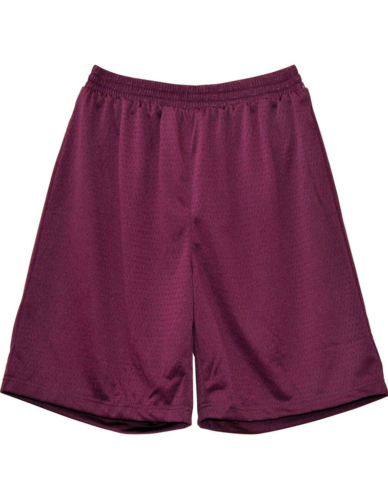Kids / Children Plain Basketball Sport Shorts - SS21K | Maroon