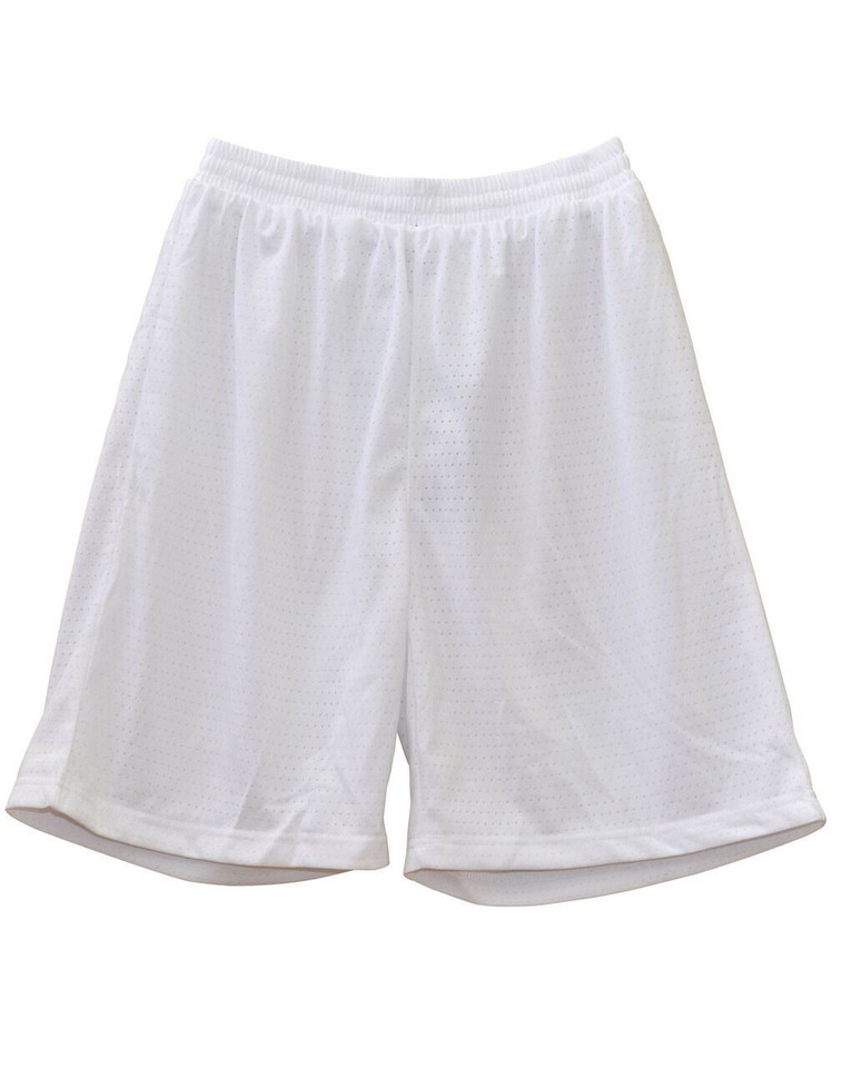 Kids / Children Plain Basketball Sport Shorts - SS21K | White