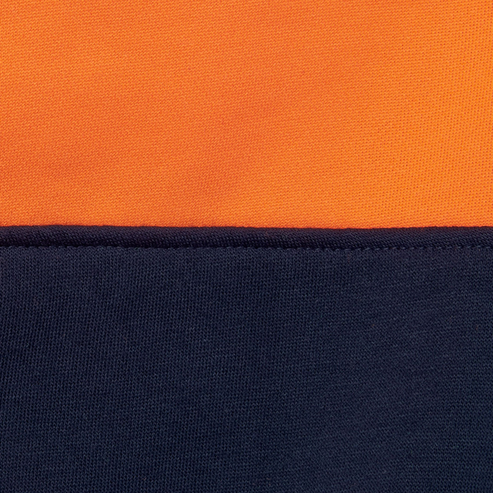 Adults Hi Vis 1/2 Zip Fleecy Polo Sweater Safety Work Wear - 6HVFH