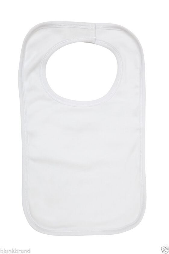 Plain Baby Organic Cotton Large Bibs - B141AP | White