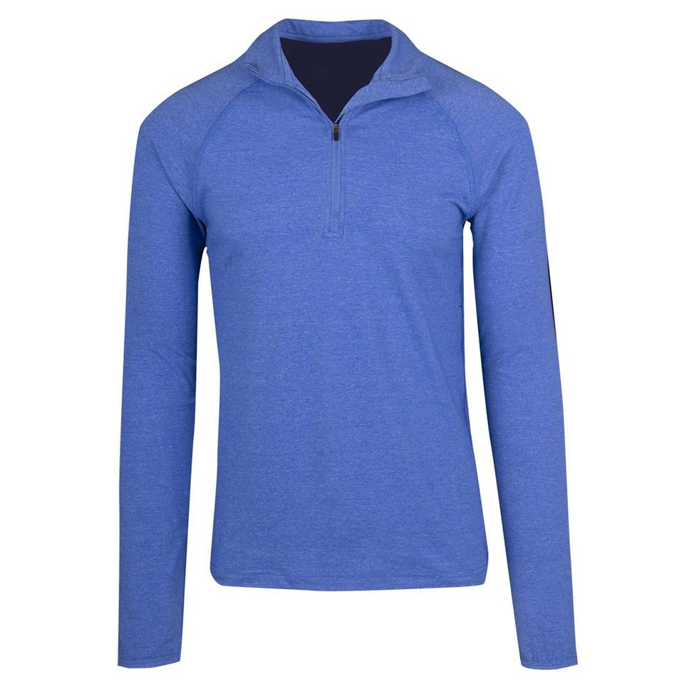 Mens Greatness Half Zip Mock Neck Long Sleeves - F389HZ | Royal Heather