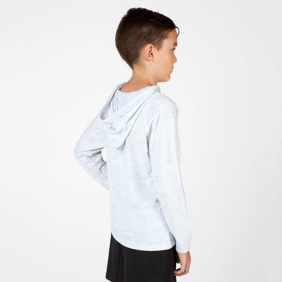Kids Plain Fusion Hooded Long Sleeves Tee - F394KS