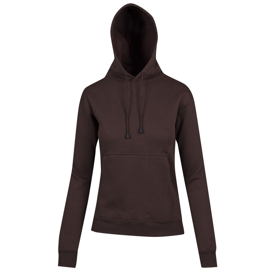 Ladies Kangaroo Style Fleecy Hoodies - TH22UN | Brown