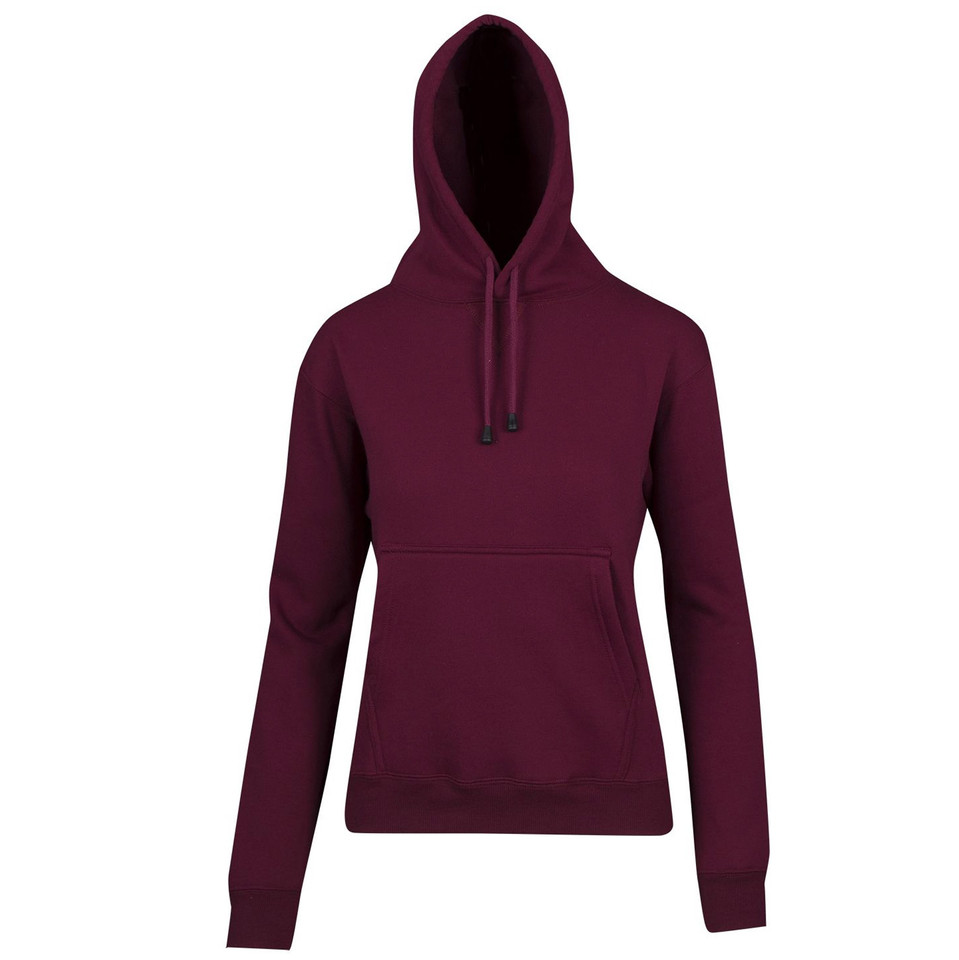 Ladies Kangaroo Style Fleecy Hoodies - TH22UN | Maroon