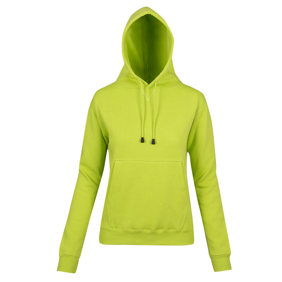 Ladies Kangaroo Style Fleecy Hoodies - TH22UN | Lime