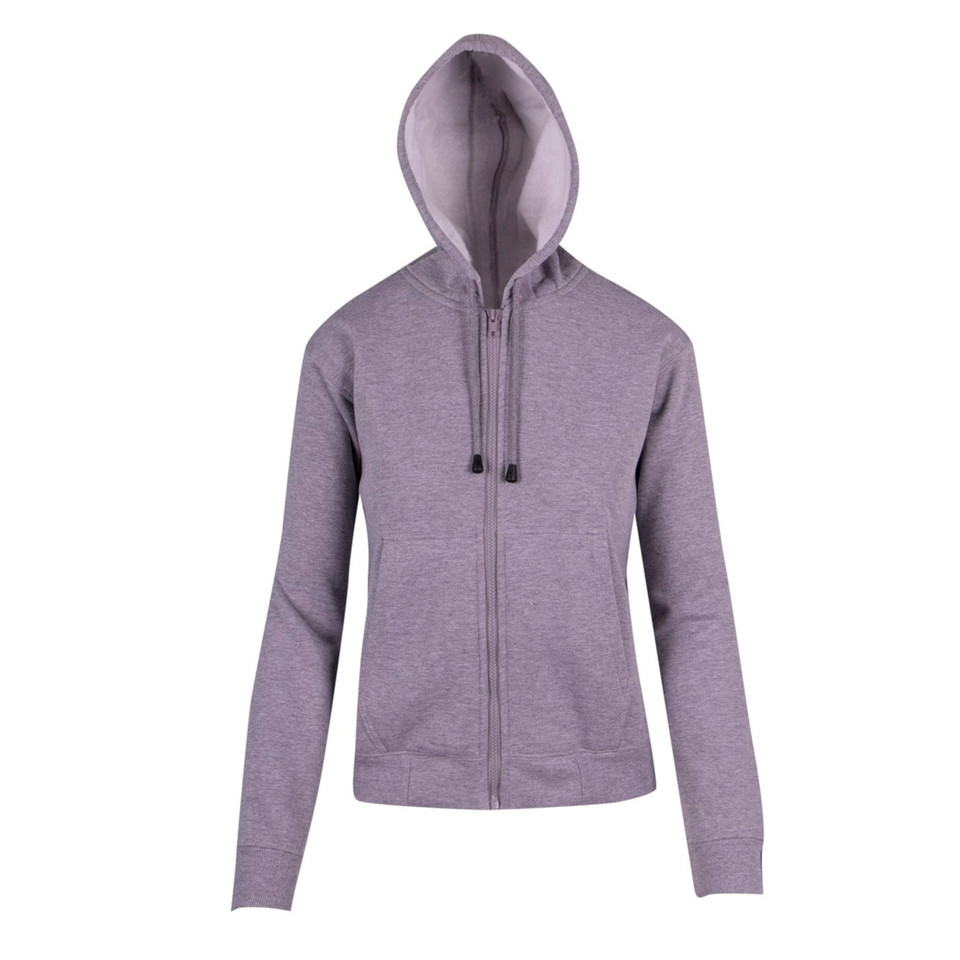 Ladies Youth Zipper Hoodies with Pockets - TZ66UN | Grey Marle