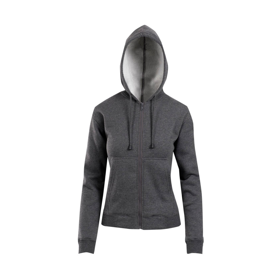 Ladies Youth Zipper Hoodies with Pockets - TZ66UN | Dark Marl