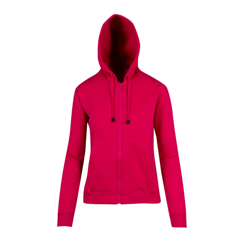 Ladies Youth Zipper Hoodies with Pockets - TZ66UN | Hot Pink