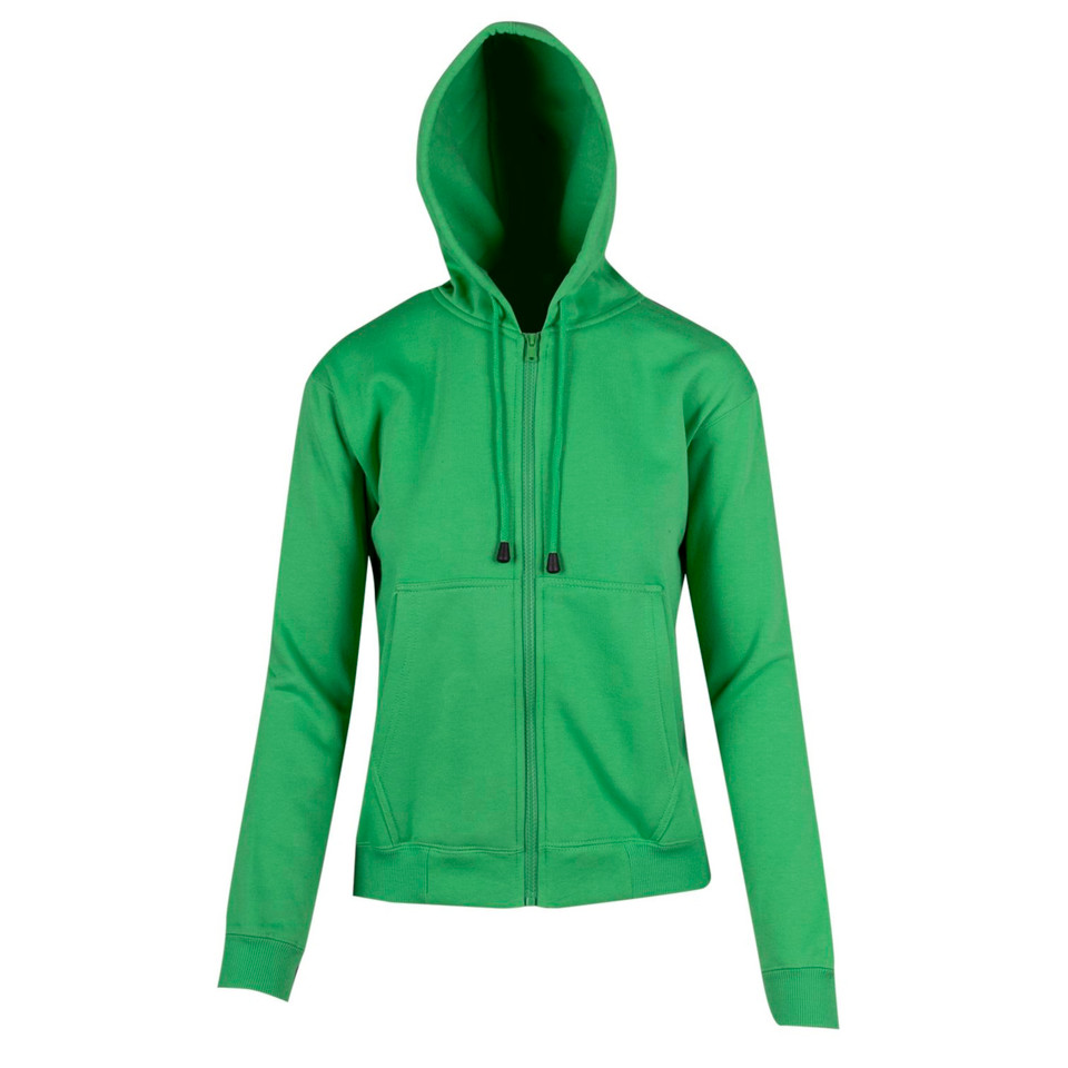 Ladies Youth Zipper Hoodies with Pockets - TZ66UN | Emerald Green