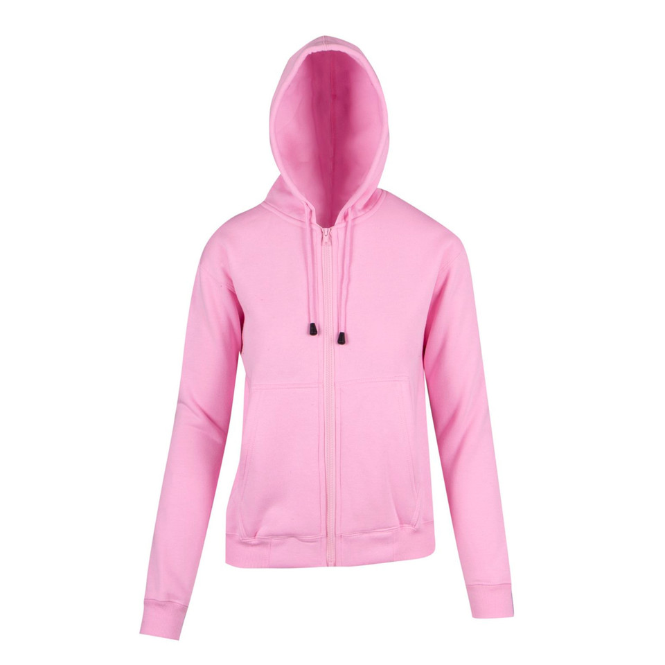Ladies Youth Zipper Hoodies with Pockets - TZ66UN | Pink