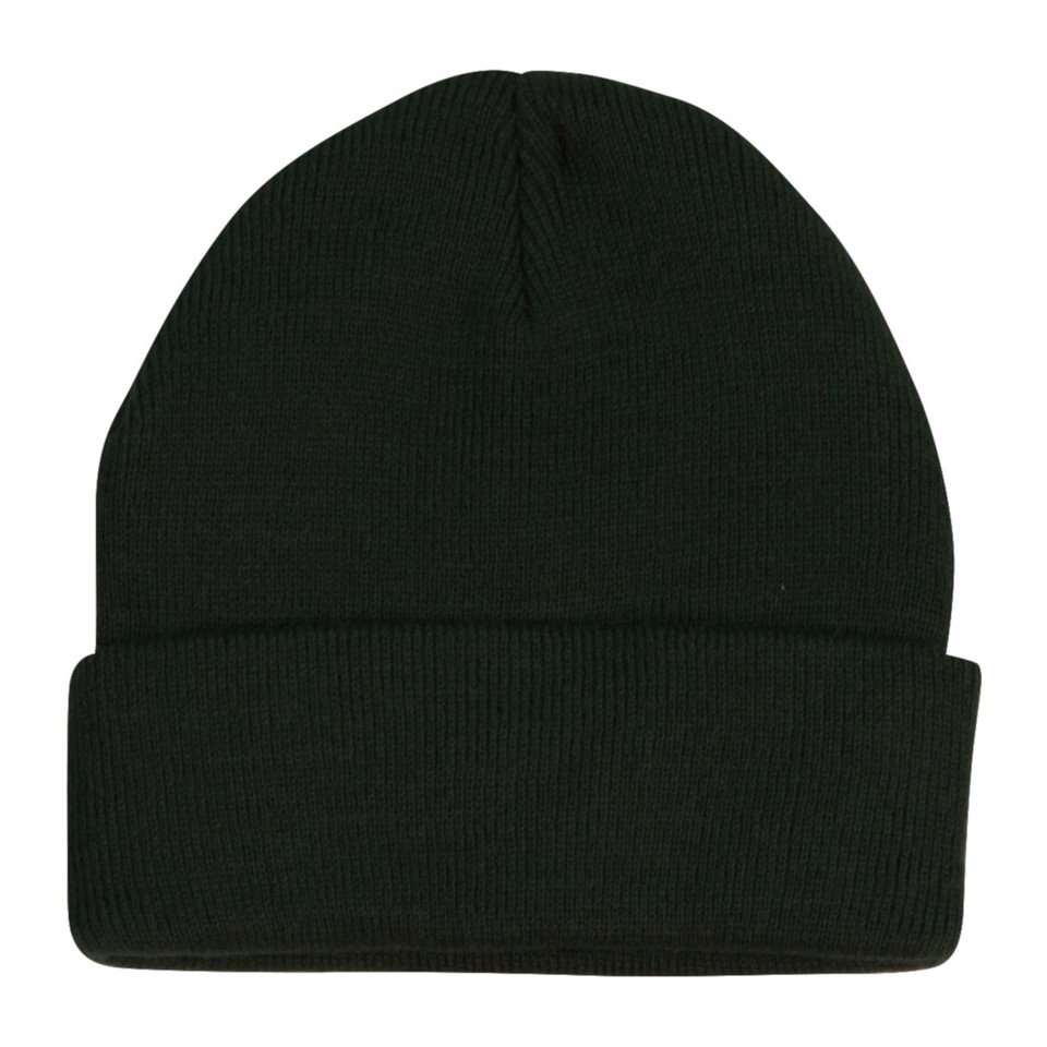 Adults Roll Up Plain Acrylic Knit Beanie - CH28 | Bottle