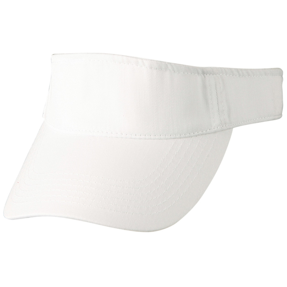 Adults Contrast Sandwich Polo Twill Visor Hat - CH49 | White