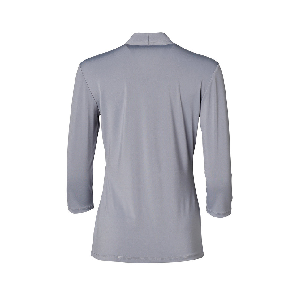 Ladies Plain 3/4 Sleeve Stretch Knit Semi Fitted Blouse - M8830 - Back