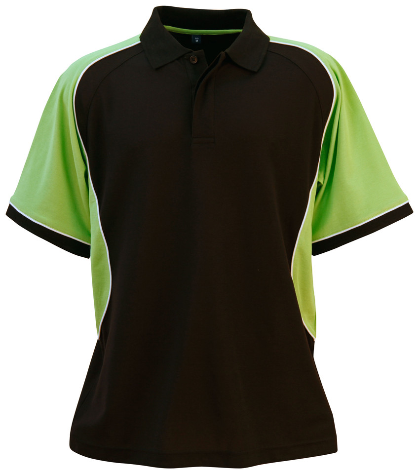 Women TrueDry Tri-colour Short Sleeve Pique Polo - PS78 | Black.White.Gold