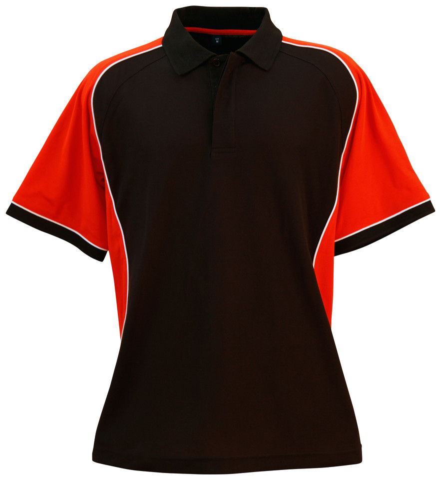 Women TrueDry Tri-colour Short Sleeve Pique Polo - PS78 | Black.White.Red