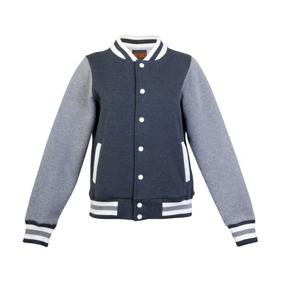 Ladies / Youth Varsity Jacket - FO96UN | Dark Marl.Grey Marl