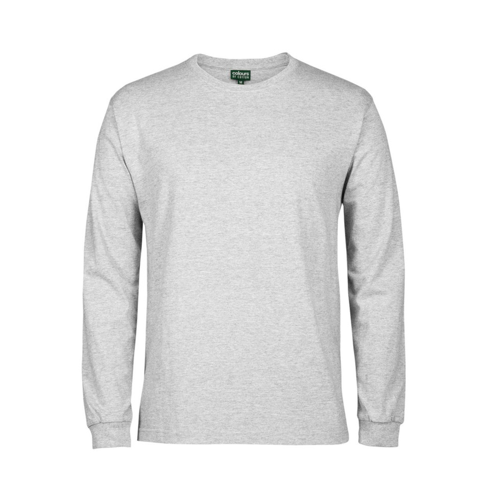Adult & Children Plain Long Sleeve Cotton T-Shirt - 1LS | Snow Marle