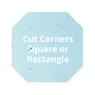 Cut Corners Square or Rectangle 4" x 3" 