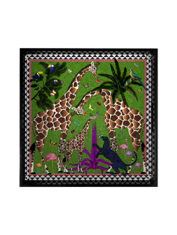 Tray Giraffe Green (45x45cm)