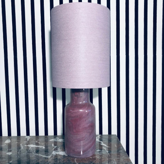 Holmegaard Lamp With Pink Lamp Shade