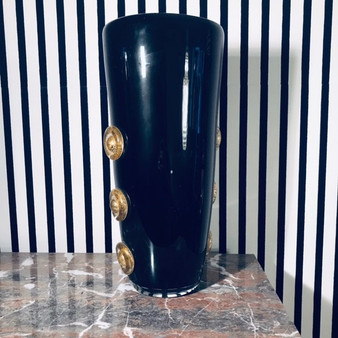 Large Black Murano Vase