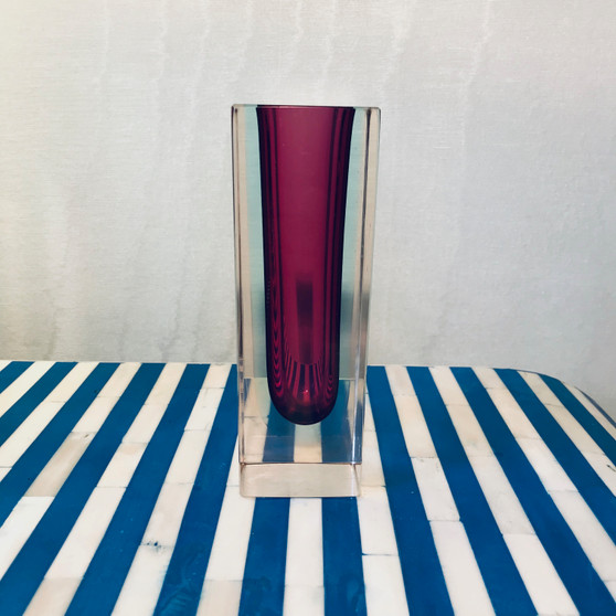 Murano Pink Solitaire Vase