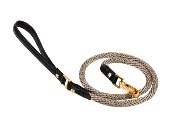 FRIDA FIRENZE Rope Leash, Black