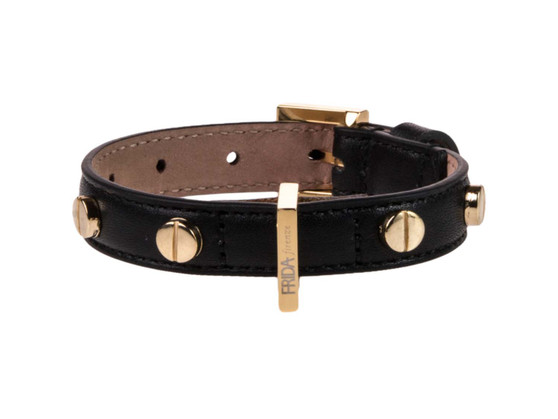 FRIDA FIRENZE Collar Stud Screw Small, Black