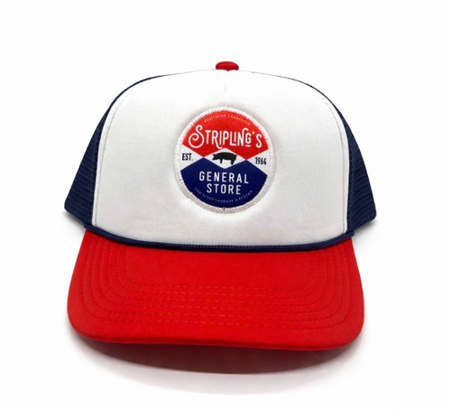 Stripling's White/Red Rope Hat