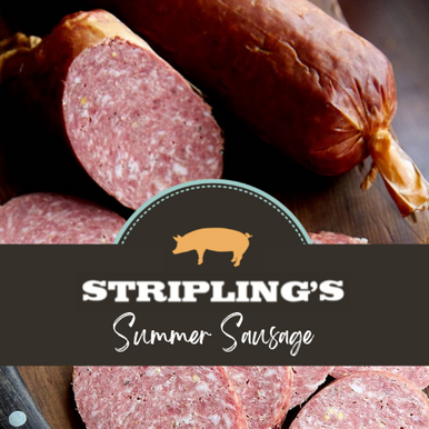 Hickory Smoked Beef Summer Sausage 10oz Stripling's General Store