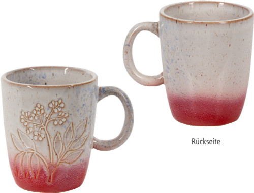 3220486 Porzellan-Tasse "Blume" rot - LandLust
