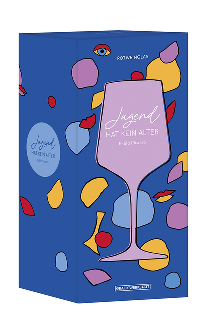 1624184 Rotweinglas Jugend hat kein Alter  Pablo Picasso
