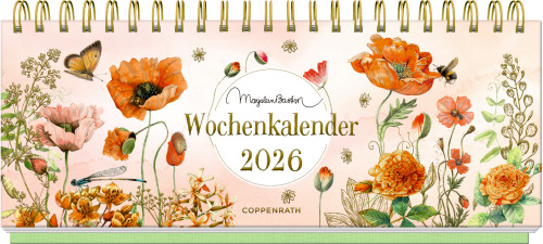 3958354 Tisch-Wochenkalender 2026 (peach) - M.Bastin