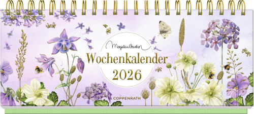 3958361 Tisch-Wochenkalender 2026 (violett) - M.Bastin