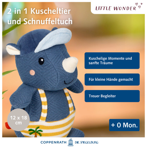 3228802 Kuscheltier mit Schnuffeltuch Nashorn - Little Wonder