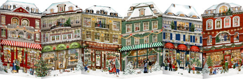 3725055 Weihnachtslädchen-Leporello, Aufstell-Adventskalender (Behr)