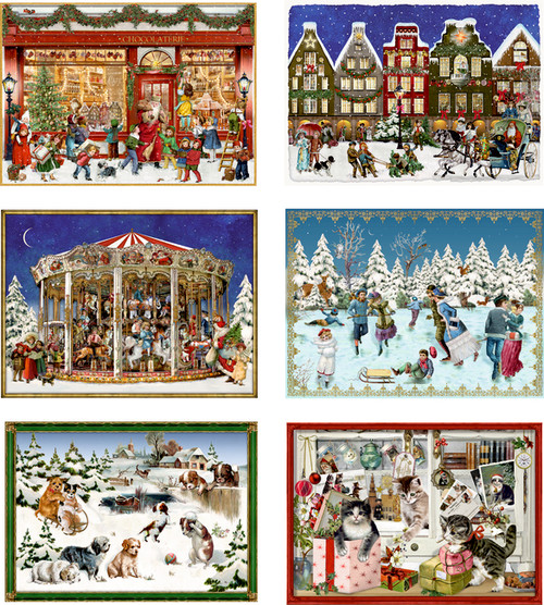 3948737 Fröhliche Adventszeit, Miniatur-Adventskalender (Behr)