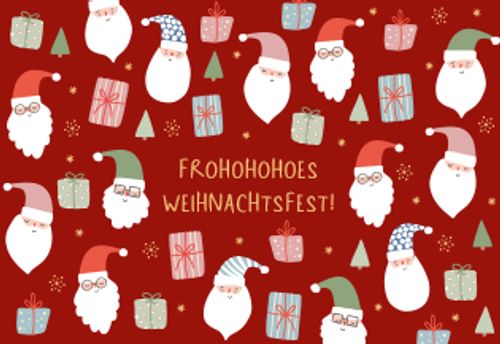 12601 Mini Karte Frohohohoes Weihnachtsfest!