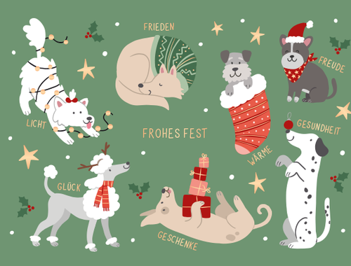 30829 Doppelkarte Frohes Fest...