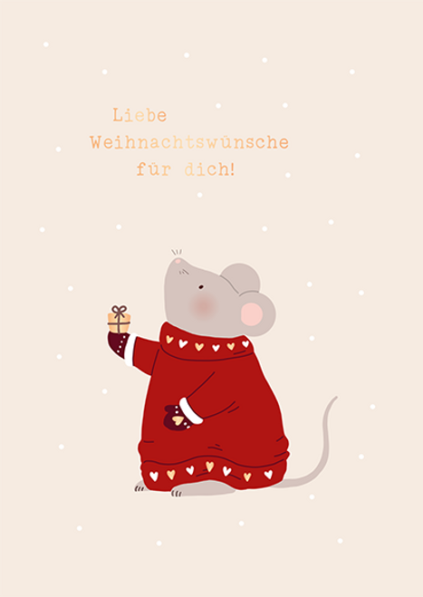 13059 Postkarte Liebe Weihnachtswünsche für dich! 13059 Postkarte Liebe Weihnachtswünsche für dich!