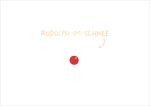 13042 Postkarte Rudolf im Schnee 13042 Postkarte Rudolf im Schnee