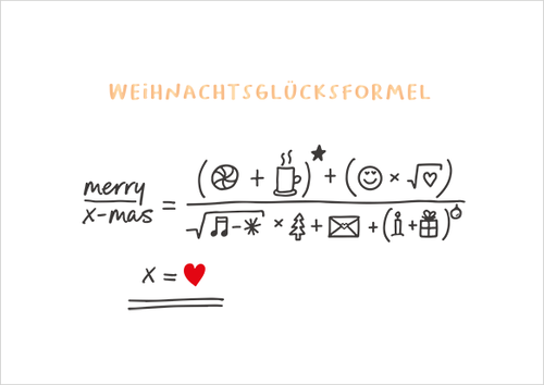 13046 Postkarte Weihnachtsglücksformel 13046 Postkarte Weihnachtsglücksformel